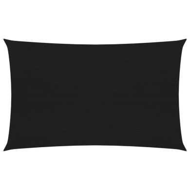 Voile d'ombrage 160 g/m² Noir 2x4,5 m PEHD