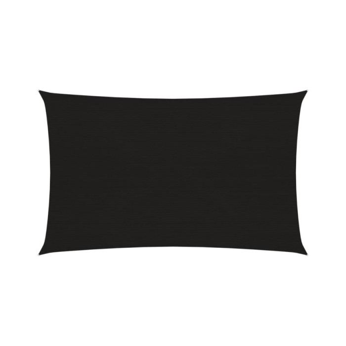 Voile d'ombrage 160 g/m² Noir 2x4,5 m PEHD