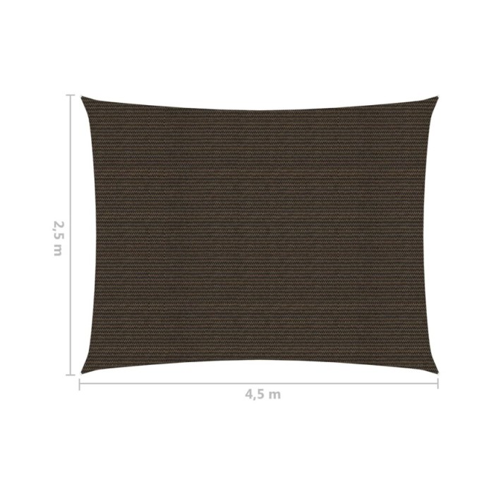 Voile d'ombrage 160 g/m² Marron 2,5x4,5 m PEHD