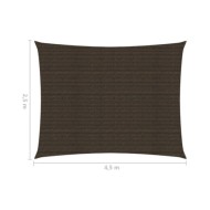 Voile d'ombrage 160 g/m² Marron 2,5x4,5 m PEHD