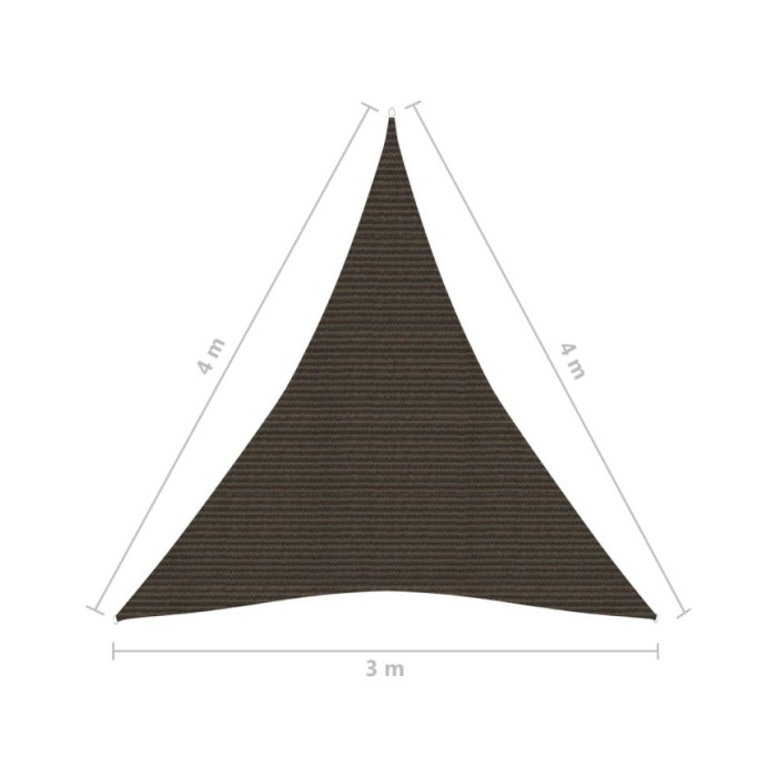 Voile d'ombrage 160 g/m² Marron 3x4x4 m PEHD