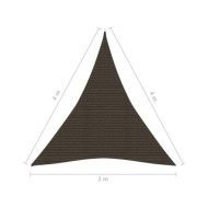 Voile d'ombrage 160 g/m² Marron 3x4x4 m PEHD