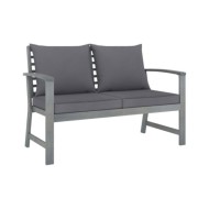 Salon de jardin 4 pcs avec coussins Bois d'acacia solide