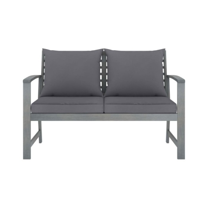 Salon de jardin 4 pcs avec coussins Bois d'acacia solide