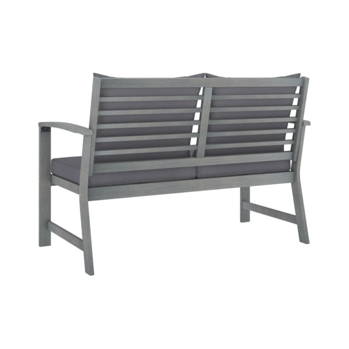 Salon de jardin 4 pcs avec coussins Bois d'acacia solide