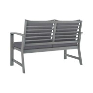 Salon de jardin 4 pcs avec coussins Bois d'acacia solide