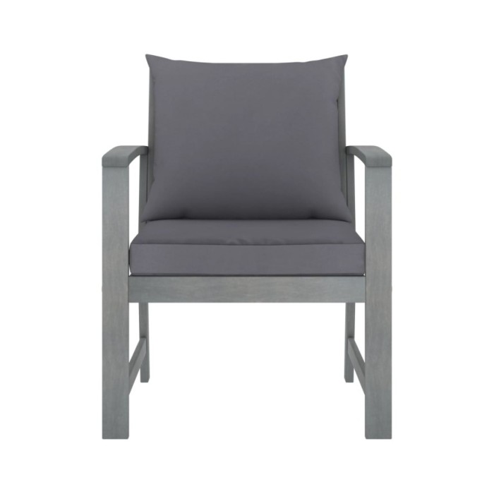 Salon de jardin 4 pcs avec coussins Bois d'acacia solide