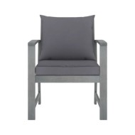 Salon de jardin 4 pcs avec coussins Bois d'acacia solide