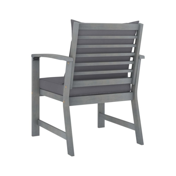 Salon de jardin 4 pcs avec coussins Bois d'acacia solide