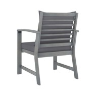 Salon de jardin 4 pcs avec coussins Bois d'acacia solide