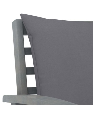 Salon de jardin 4 pcs avec coussins Bois d'acacia solide