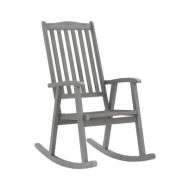 Chaise à bascule Gris Bois d'acacia massif