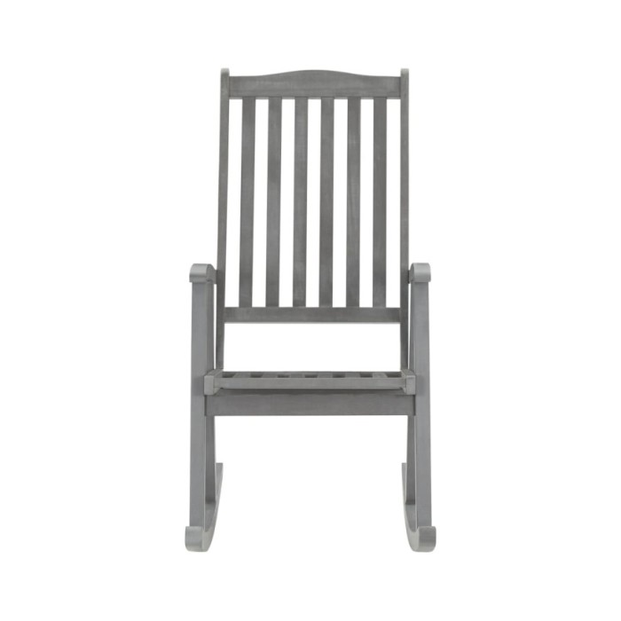 Chaise à bascule Gris Bois d'acacia massif