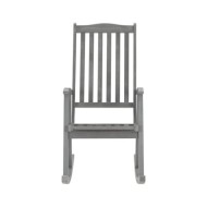 Chaise à bascule Gris Bois d'acacia massif