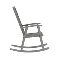 Chaise à bascule Gris Bois d'acacia massif