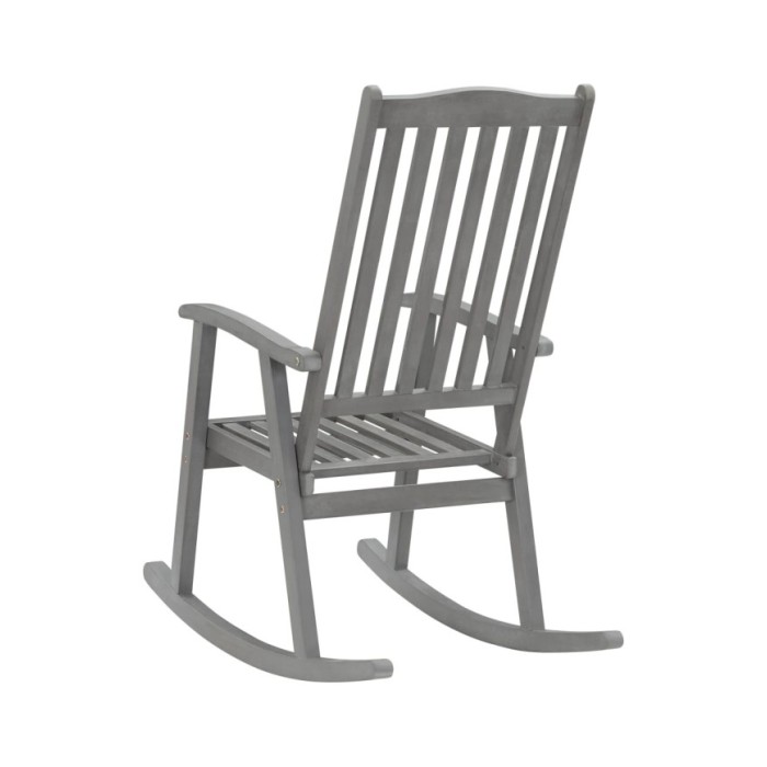 Chaise à bascule Gris Bois d'acacia massif