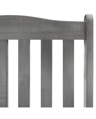 Chaise à bascule Gris Bois d'acacia massif