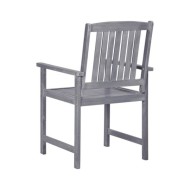Chaises de jardin 4 pcs Bois massif d'acacia Gris