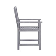 Chaises de jardin 4 pcs Bois massif d'acacia Gris