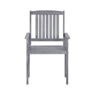 Chaises de jardin 4 pcs Bois massif d'acacia Gris