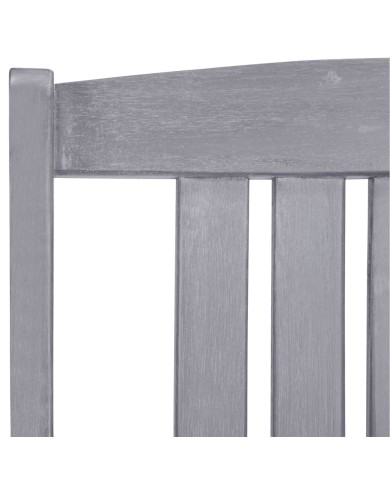 Chaises de jardin 4 pcs Bois massif d'acacia Gris