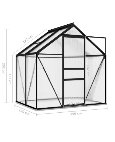 Serre Anthracite Aluminium 2,47 m²