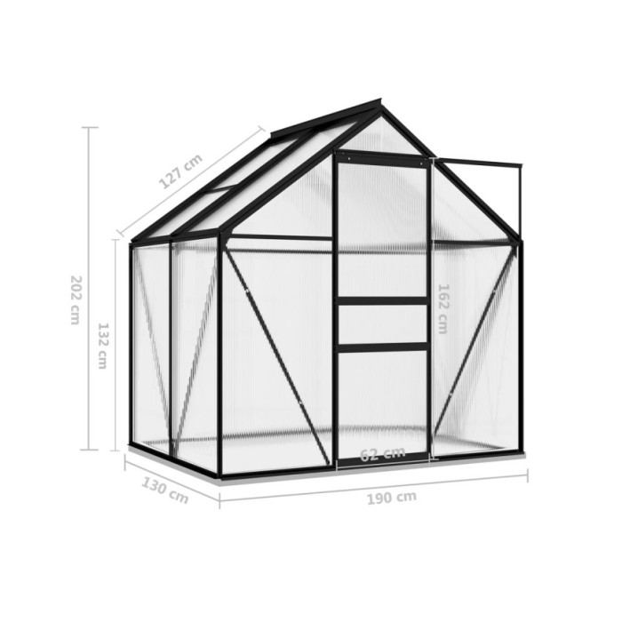Serre Anthracite Aluminium 2,47 m²