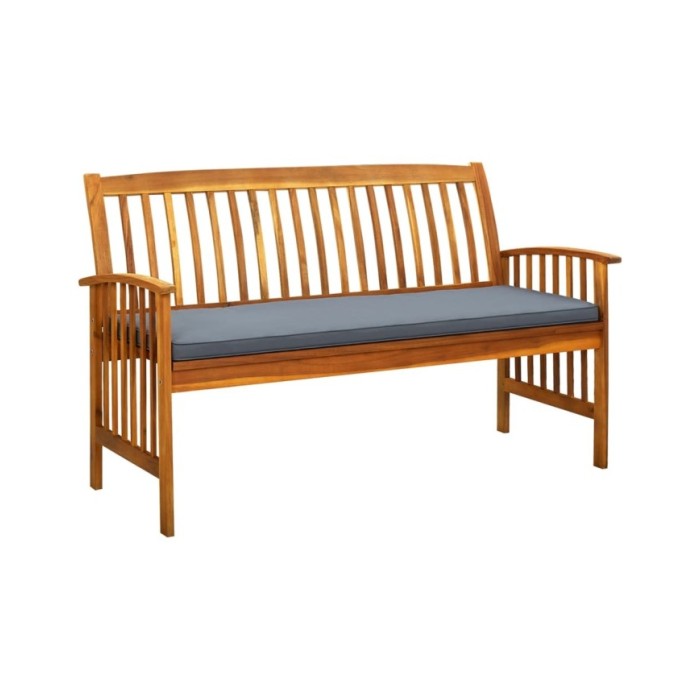 Banc de jardin avec coussin 147 cm Bois d'acacia massif