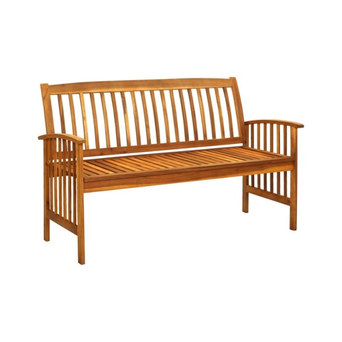 Banc de jardin avec coussin 147 cm Bois d'acacia massif