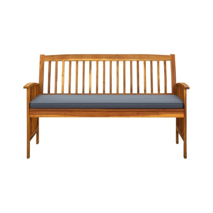 Banc de jardin avec coussin 147 cm Bois d'acacia massif