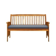 Banc de jardin avec coussin 147 cm Bois d'acacia massif