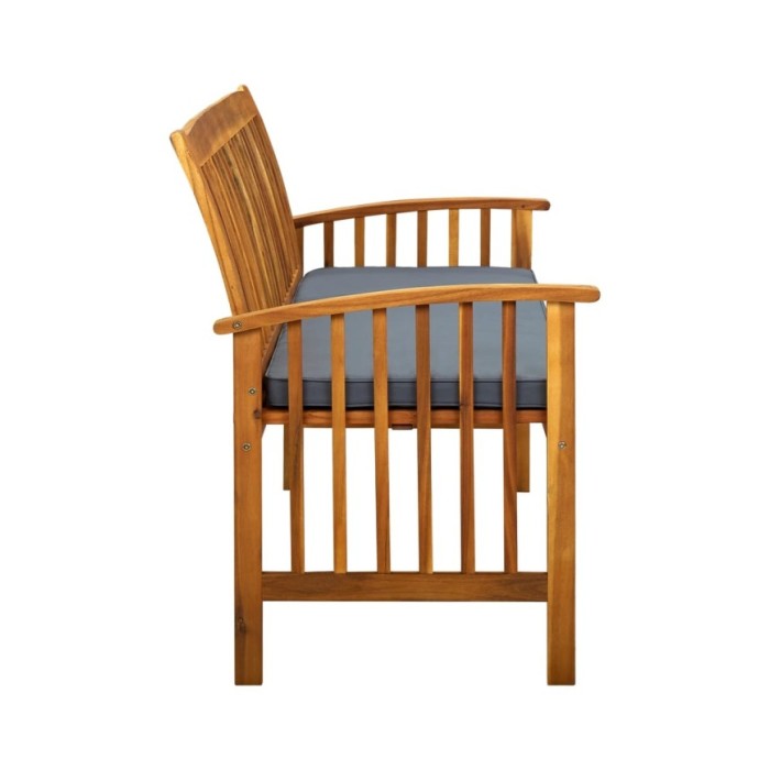 Banc de jardin avec coussin 147 cm Bois d'acacia massif