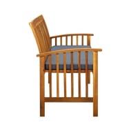 Banc de jardin avec coussin 147 cm Bois d'acacia massif