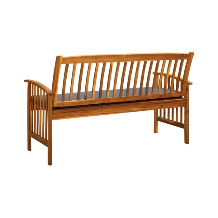 Banc de jardin avec coussin 147 cm Bois d'acacia massif