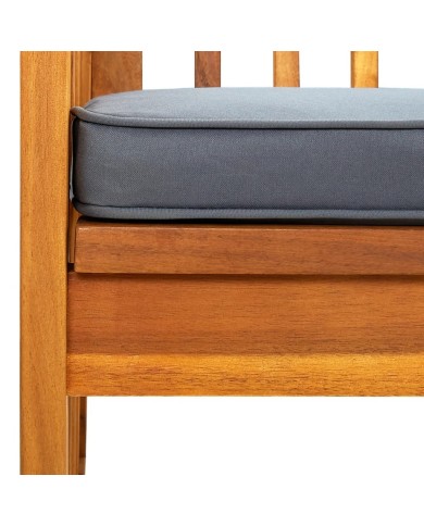 Banc de jardin avec coussin 147 cm Bois d'acacia massif