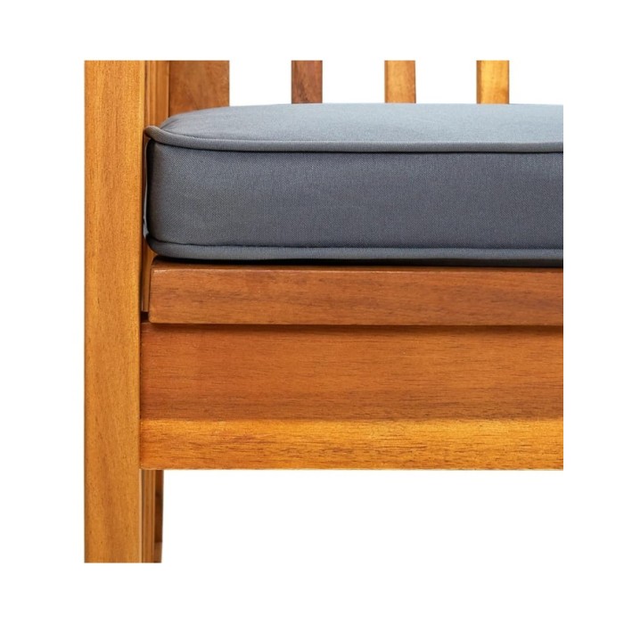 Banc de jardin avec coussin 147 cm Bois d'acacia massif
