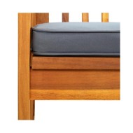 Banc de jardin avec coussin 147 cm Bois d'acacia massif