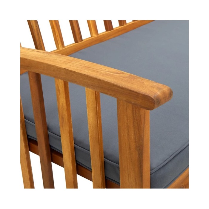 Banc de jardin avec coussin 147 cm Bois d'acacia massif