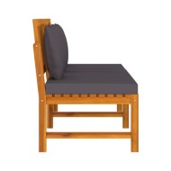 Lit de jour avec coussin gris 200x60x75 cm Bois d'acacia solide 