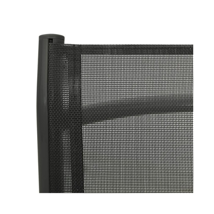 Chaises inclinables de jardin 2 pcs Textilène et aluminium Noir