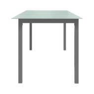 Table de jardin Gris clair 190x90x74 cm Aluminium et verre