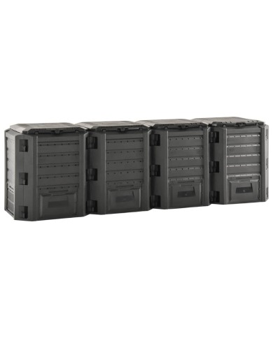 Composteur de jardin Noir 1600 L