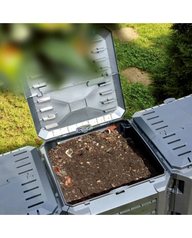 Composteur de jardin Noir 1600 L