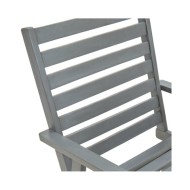 Chaises de salle à manger d'extérieur 2 pcs Gris Bois d'acacia