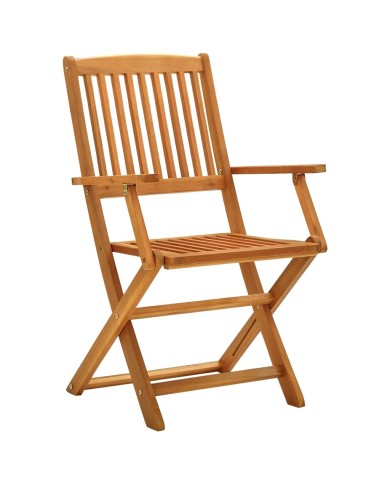 Chaises de jardin pliables 4 pcs Bois d'eucalyptus massif