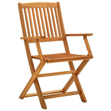 Chaises de jardin pliables 4 pcs Bois d'eucalyptus massif