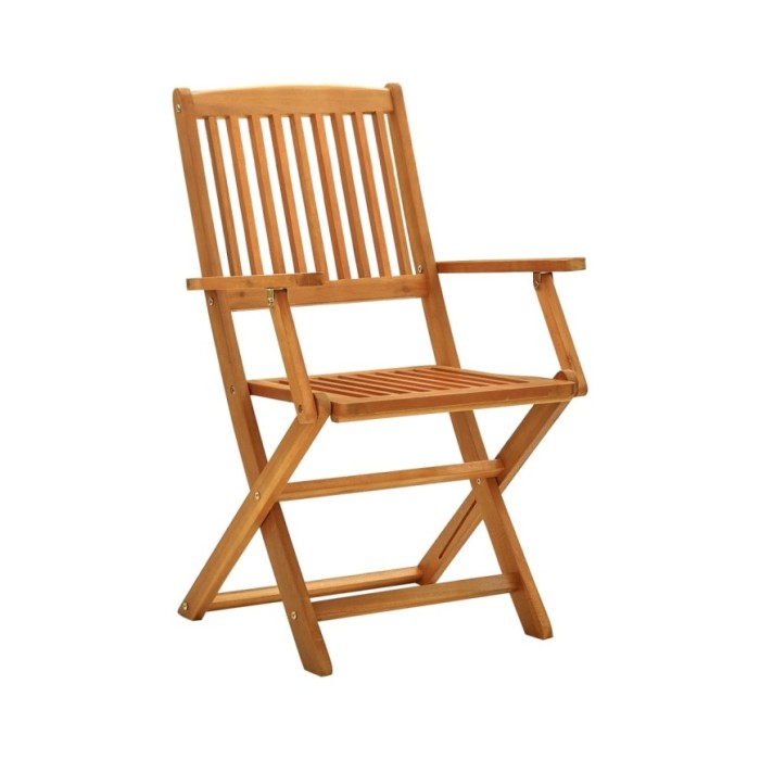 Chaises de jardin pliables 4 pcs Bois d'eucalyptus massif