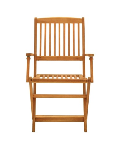Chaises de jardin pliables 4 pcs Bois d'eucalyptus massif