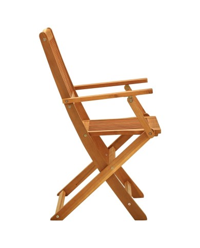 Chaises de jardin pliables 4 pcs Bois d'eucalyptus massif