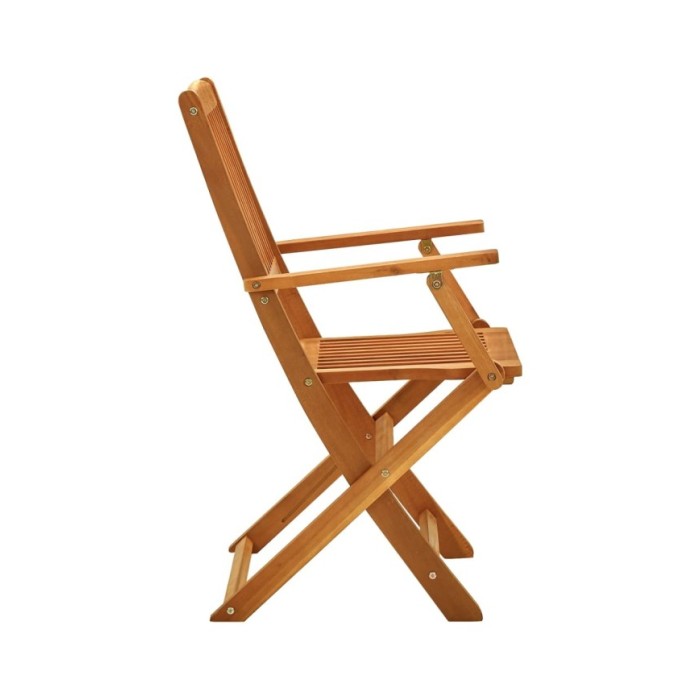 Chaises de jardin pliables 4 pcs Bois d'eucalyptus massif